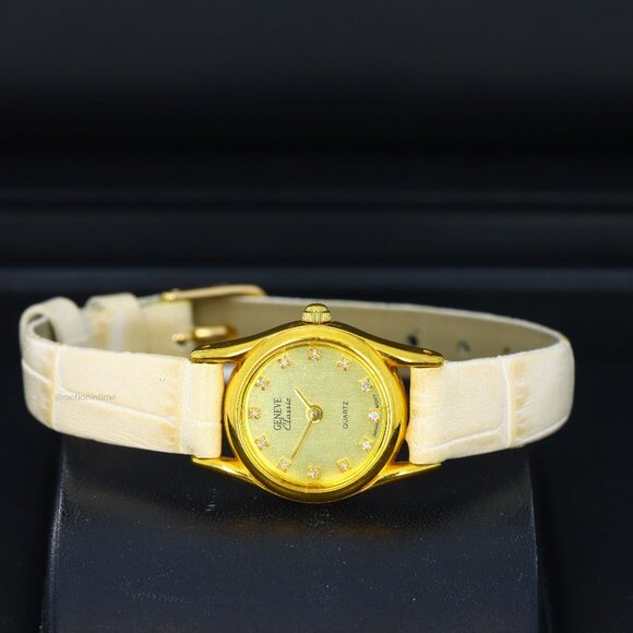 Geneve Classic Quartz Ladies, Champagne Dial - Yellow Gold Tone on Strap - Picture 5 of 14